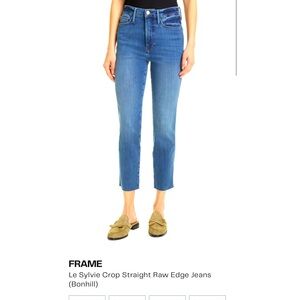 FRAME’s Le Sylvie Straight Raw Edge Jeans